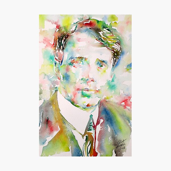 ROBERT FROST - watercolor portrait Photographic Print