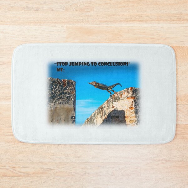 Item preview, Stop Jumping to Conclusions Iguana Meme designed and sold by LuckyKermit.