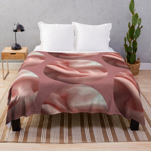 Item preview, Pink and White Pastel Fabric Swirl Design designed and sold by m-sketchbook.