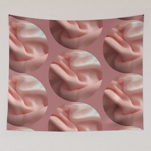 Item preview, Pink and White Pastel Fabric Swirl Design designed and sold by m-sketchbook.