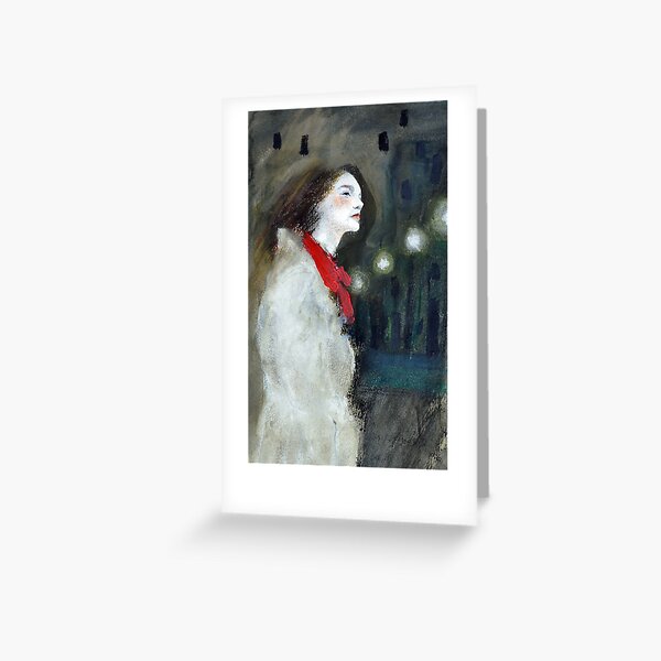 Famous white raincoat Greeting Card