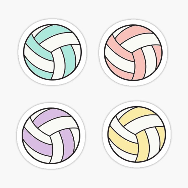 Paquete de pegatinas de voleibol pastel Pegatina