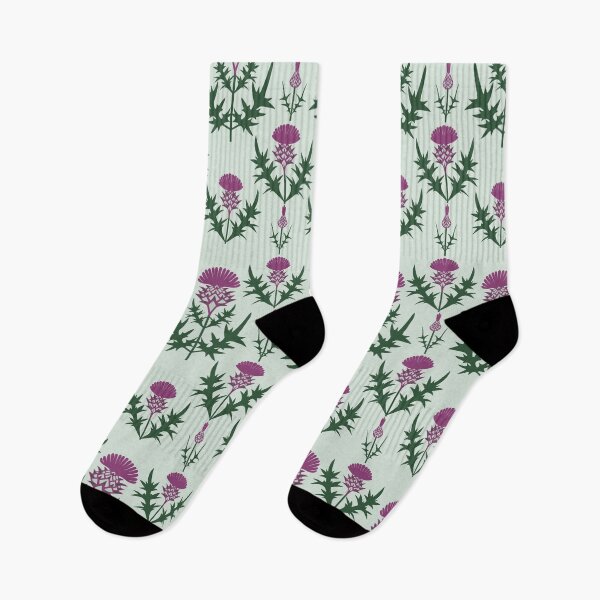 Item preview, Thistle flower and leaves  designed and sold by chempina-art.