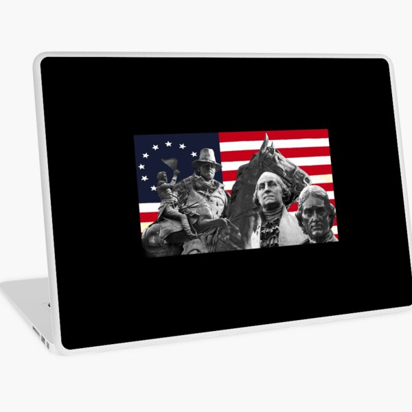 Statues and Flag Laptop Skin