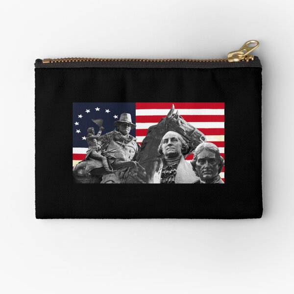 Statues and Flag Zipper Pouch