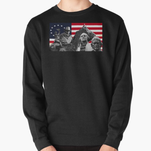 Statues and Flag Pullover Sweatshirt