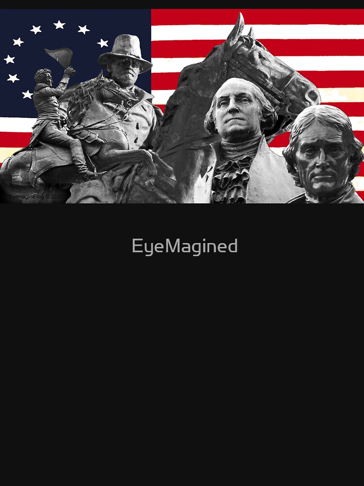 Statues and Flag by EyeMagined