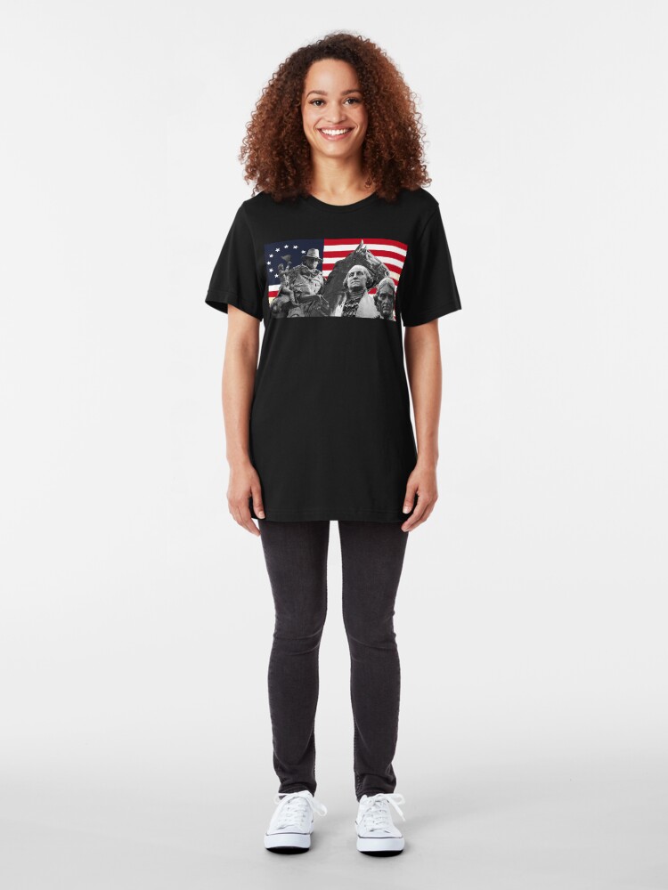 Alternate view of Statues and Flag Slim Fit T-Shirt
