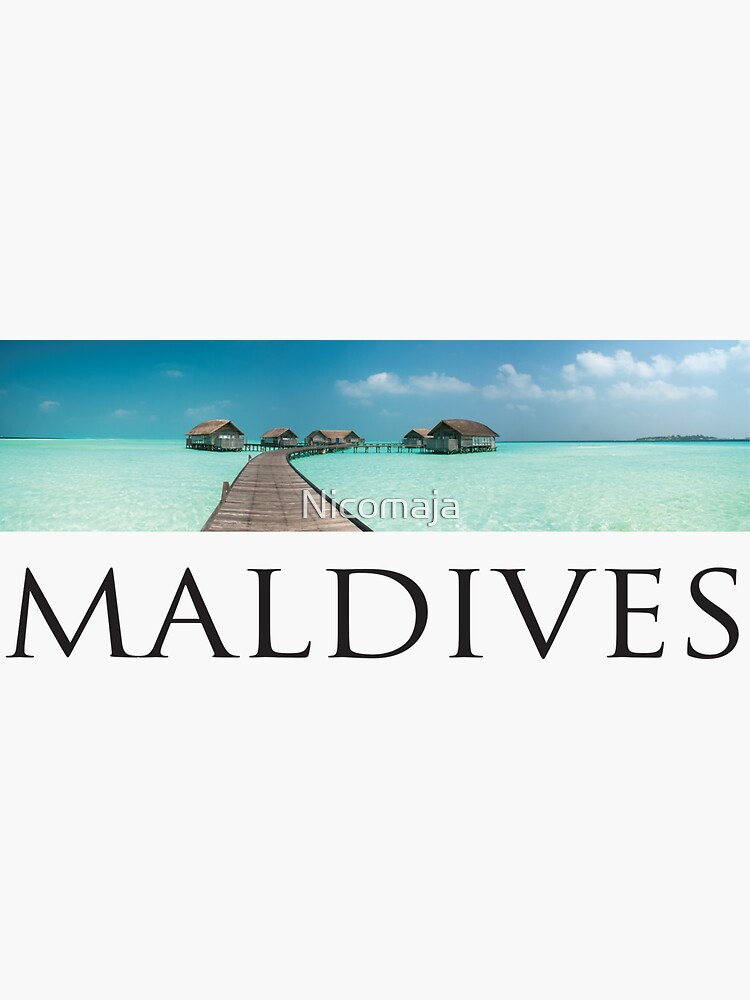 Thumbnail 3 of 3, Sticker, Blue lagoon at Maldives designed and sold by Nicomaja.