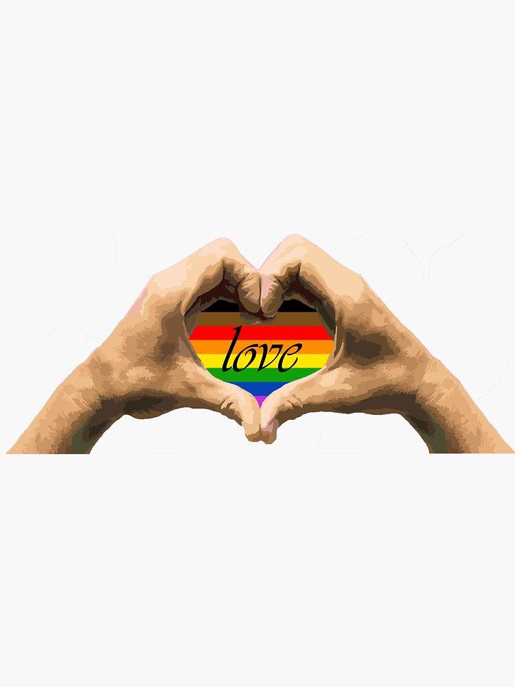 Hand Heart Lgbt Lgbt Collection Sticker For Sale By Mcimc Redbubble 3475