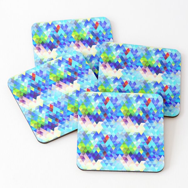 Item preview, Blue Watercolor Triangles Pattern designed and sold by MugsMe.