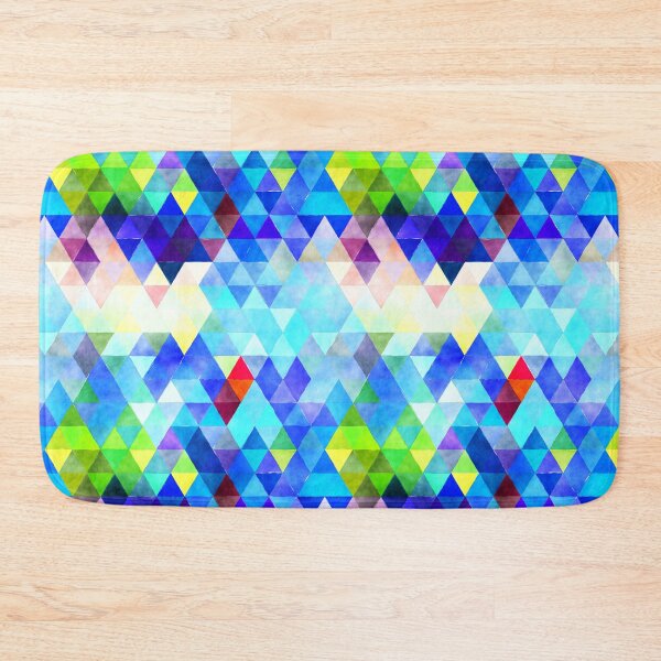 Item preview, Blue Watercolor Triangles Pattern designed and sold by MugsMe.