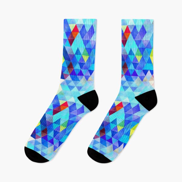 Item preview, Blue Watercolor Triangles Pattern designed and sold by MugsMe.