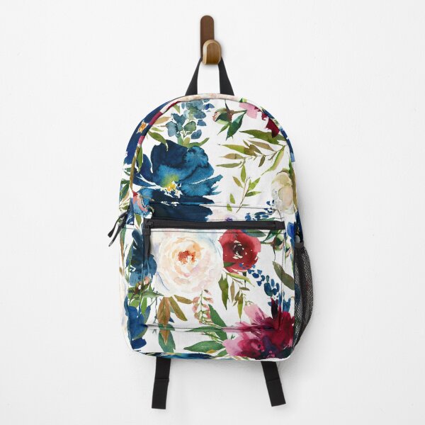 Item preview, Watercolor navy blue and burgundy peony pattern designed and sold by IoanaHraball.