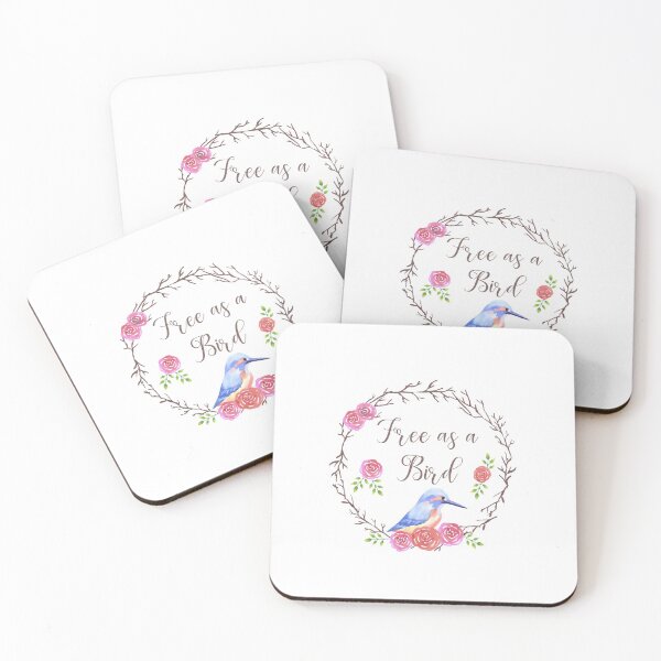 Item preview, Kingfisher sitting on a rose flower wreath motivational quote designed and sold by Shawlin Islam.