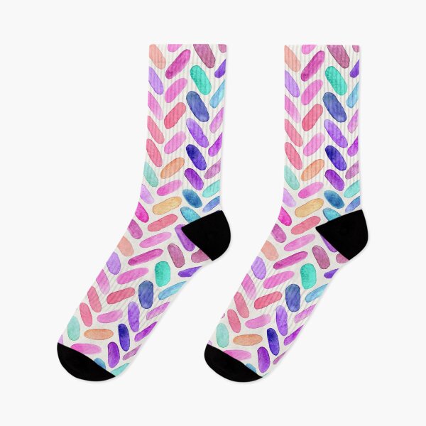 Item preview, Rainbow Herringbone Watercolor Oblongs designed and sold by micklyn.