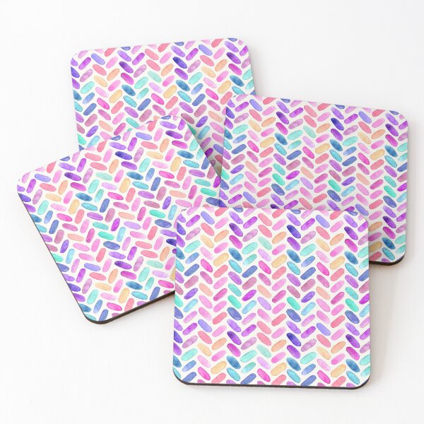 Item preview, Rainbow Herringbone Watercolor Oblongs designed and sold by micklyn.
