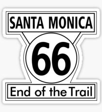 Santa Monica 66 End of the Trail Sticker