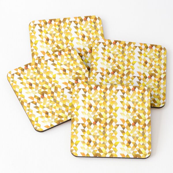 Item preview, Gold Watercolor Triangles Pattern designed and sold by MugsMe.