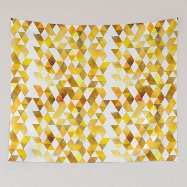 Item preview, Gold Watercolor Triangles Pattern designed and sold by MugsMe.