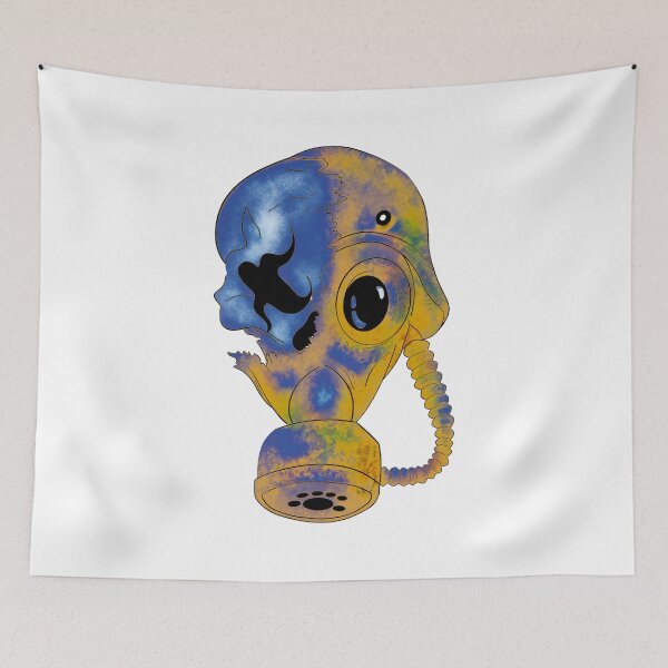 Item preview, Tattoo Style - Rusty Skull - Blue and Yellow designed and sold by alecoelho1.