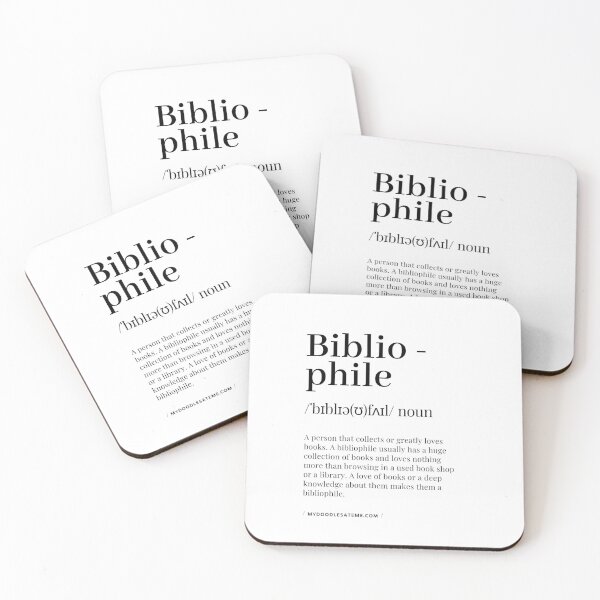 Item preview, Bibliophile Definition - Noun - Readers Dictionary (White) designed and sold by mydoodlesateme.