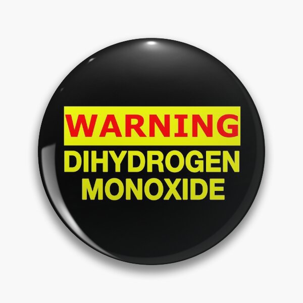Item preview, warning sign of Dihydrogen Monoxide which is also known as water or  H2O designed and sold by patriotazx.