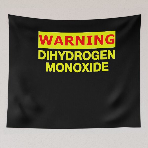 Item preview, warning sign of Dihydrogen Monoxide which is also known as water or  H2O designed and sold by patriotazx.