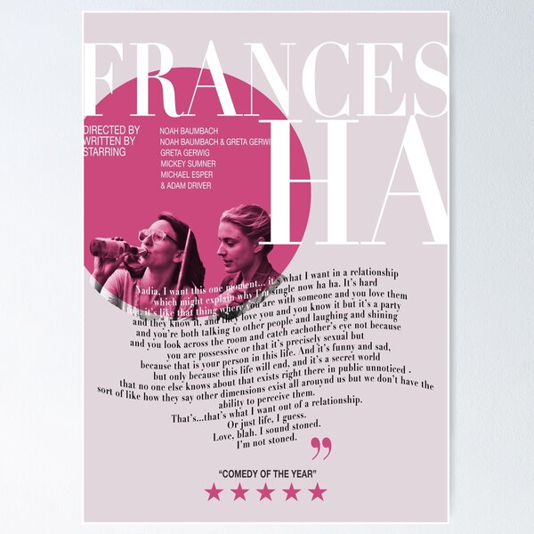 Item preview, frances ha monologue film poster designed and sold by teenagebanan.