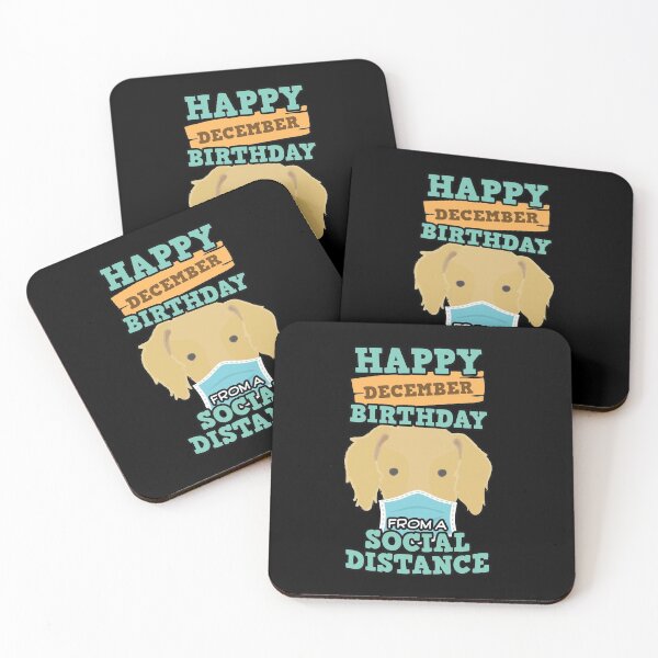 Item preview, Social Distancing Gift Happy December Birthday From An American Lab Social Distance designed and sold by Orange Pieces.
