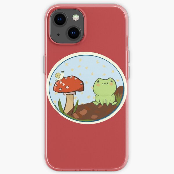 Cottagecore - Frog and Mushroom Bubble! iPhone Soft Case