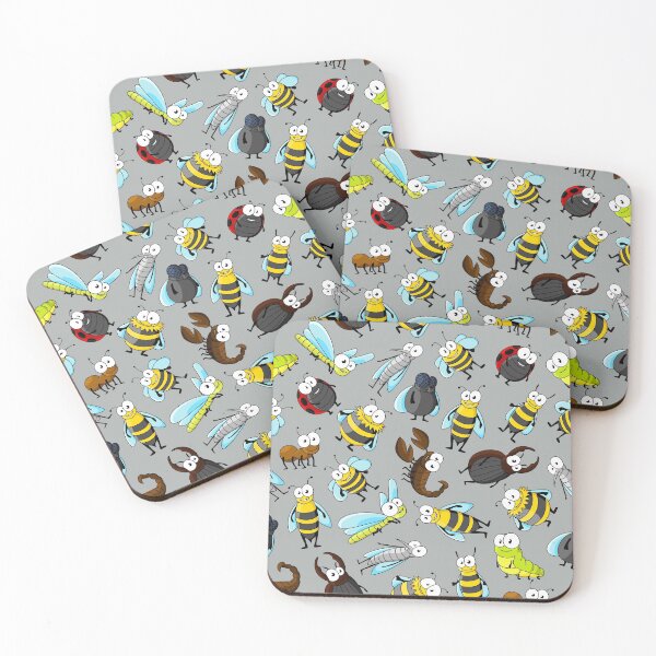 Item preview, Cute Insect Design on Grey Background. designed and sold by cgroenewald.