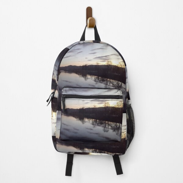 Item preview, Sunsetting Reflection Cloudy Sky Land River Scotland designed and sold by glowvim.