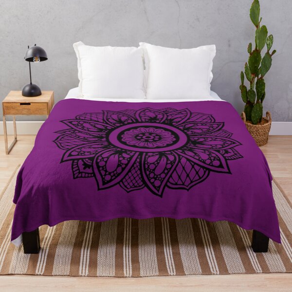 Item preview, Black and Purple Mandala Bohemian Design designed and sold by evadeedesigns.
