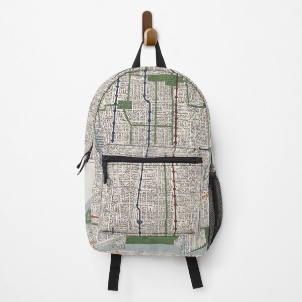 Item preview, Vintage Chicago Elevated Railways Map (1908) designed and sold by BravuraMedia.
