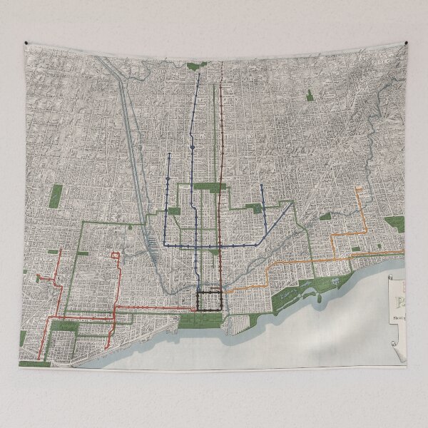 Item preview, Vintage Chicago Elevated Railways Map (1908) designed and sold by BravuraMedia.