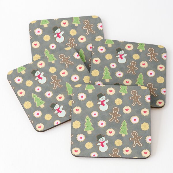 Item preview, Holiday Gingerbread and Sugar Cookies on Grey Background designed and sold by carabara.