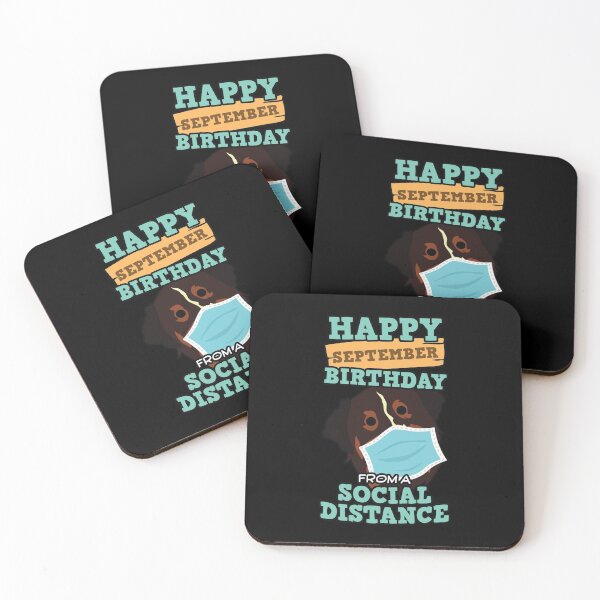 Item preview, Social Distancing Gift Happy September Birthday From An Australian Shepherd Social Distance designed and sold by Orange Pieces.