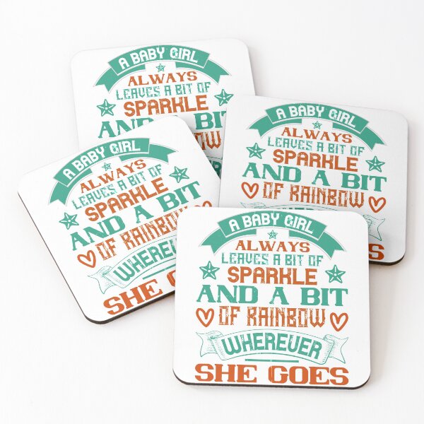 Item preview, A Baby Girl Always Leaves A Bit Of Sparkle And A Bit Of Rainbow Wherever She Goes  designed and sold by GoodVibeDesign.