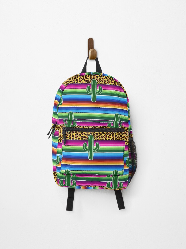 leopard and serape backpack