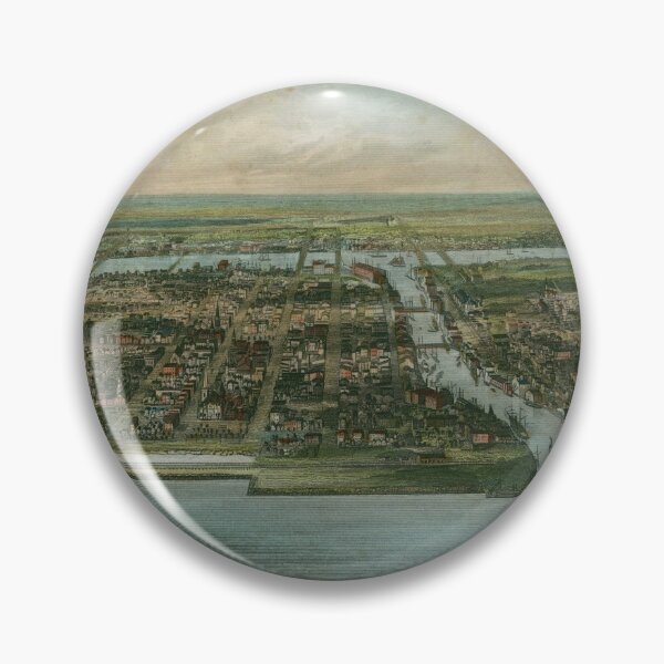 Item preview, Vintage Pictorial Map of Chicago IL (1856) designed and sold by BravuraMedia.