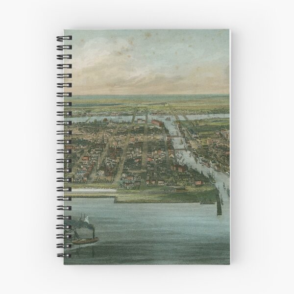Item preview, Vintage Pictorial Map of Chicago IL (1856) designed and sold by BravuraMedia.