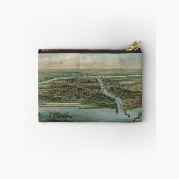 Item preview, Vintage Pictorial Map of Chicago IL (1856) designed and sold by BravuraMedia.