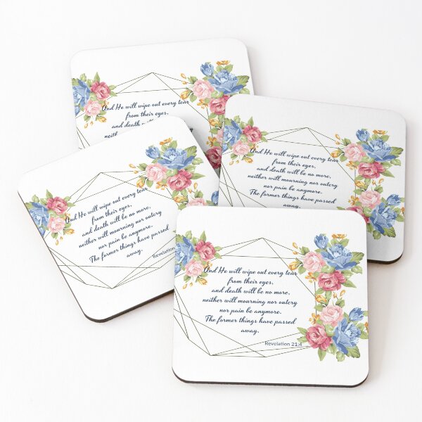 Item preview, Revelation 21:4 floral designed and sold by LMcK.