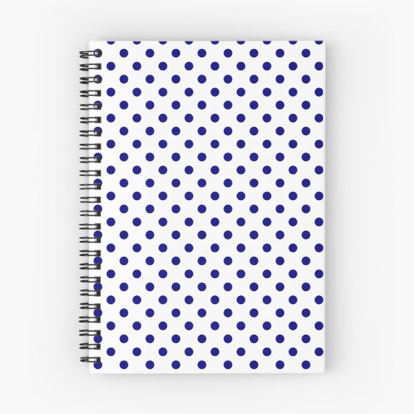 Item preview, White with Navy Blue Polka Dots designed and sold by WearURColors.