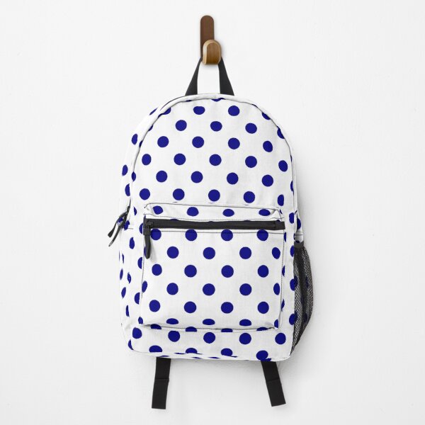 Item preview, White with Navy Blue Polka Dots designed and sold by WearURColors.