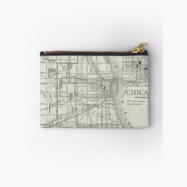 Item preview, Vintage Chicago IL Map (1889) designed and sold by BravuraMedia.