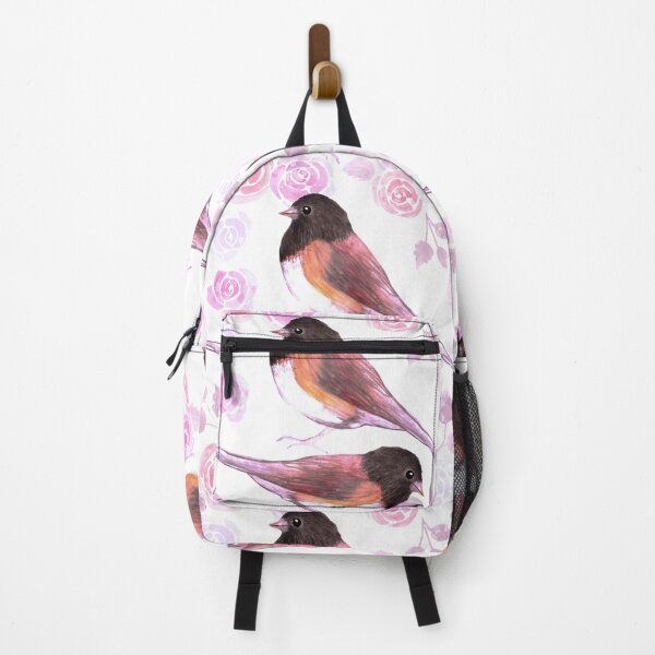 Item preview, Dark eyed Juncos and pink roses bird seamless watercolor birds painting designed and sold by Shawlin Islam.