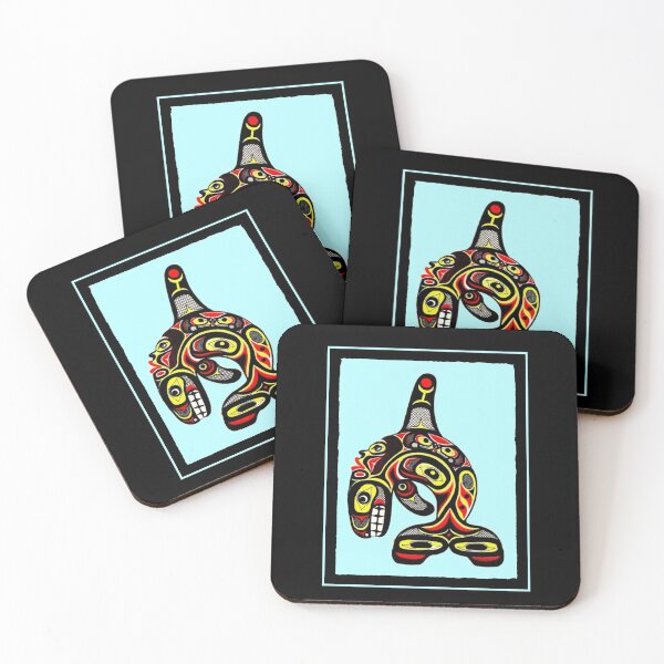 Item preview, WHALE : Abstract Indigenous Killer Orca Print designed and sold by posterbobs.