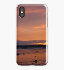 Fiery Light on an Icy Shore iPhone Case